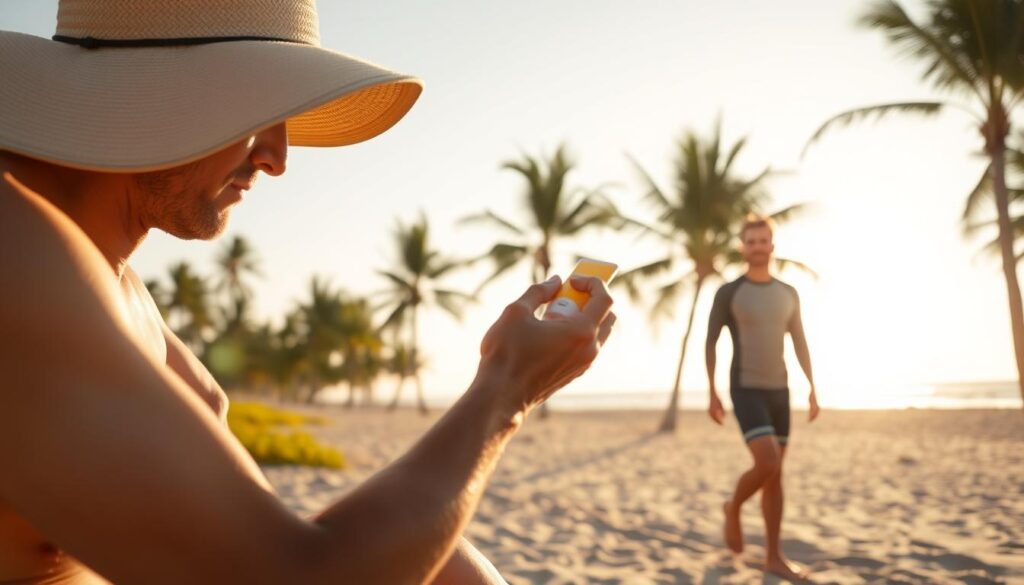 protective clothing and sunscreen